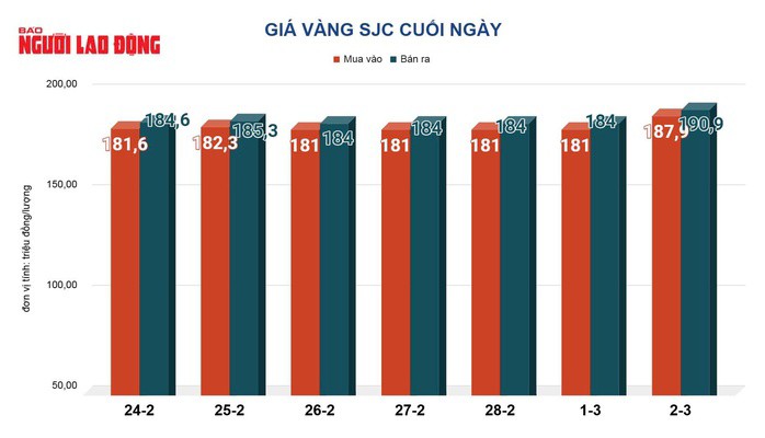 Giá vàng hôm nay, 3-3: Sụt giảm sâu - 2