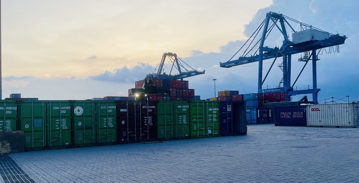 Hàng hóa tại cảng Cát Lái, TPHCM. Ảnh: Sơn Nhung