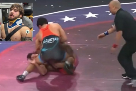 Loạn đả võ đài: Đang đấu vật tung cú đấm gãy cổ đối thủ