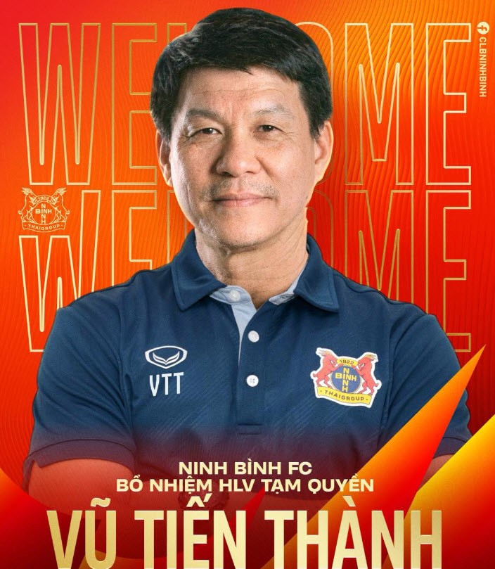 HLV Vũ Tiến Thành trở thành HLV tạm quyền ở CLB Ninh Bình.