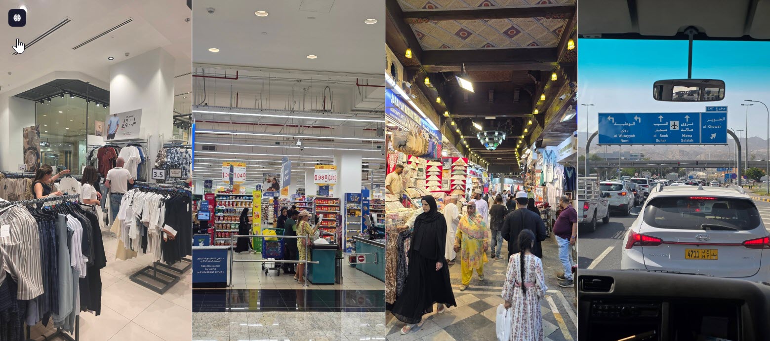 Tình hình giao thông và các trung tâm thương mại, điểm mua sắm quanh khách sạn anh Hiếu lưu trú. Ảnh: NVCC.