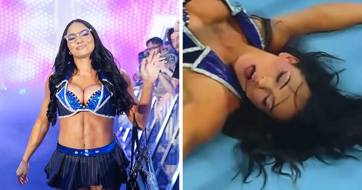 Kiana James gặp sự cố trang phục trên sóng truyền hình