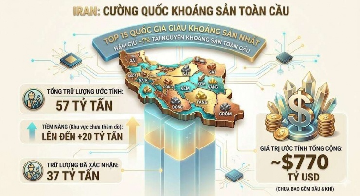 Iran là&nbsp;15 quốc gia giàu khoáng sản nhất thế giới.