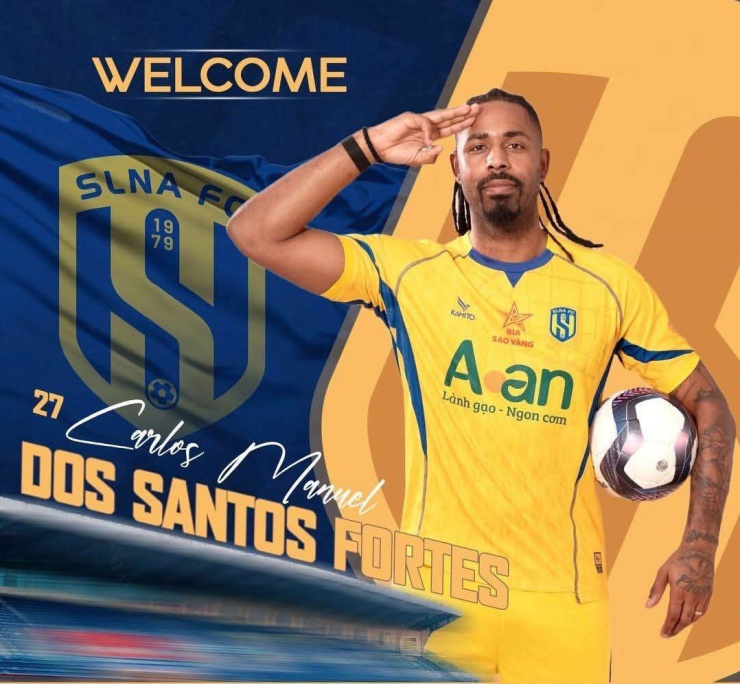 Carlos Fortes chính thức gia nhập SLNA. Ảnh: SLNA FC.