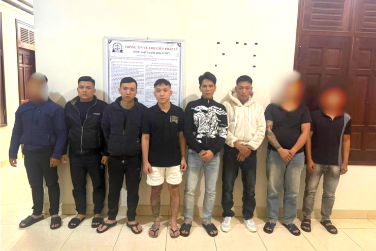 Các đối tượng quản lý nhân viên massage trong vụ án trên.