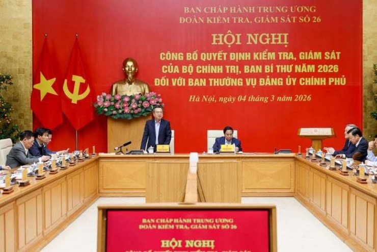 Ông Nguyễn Thanh Nghị, Ủy viên Bộ Chính trị, Bí thư Trung ương Đảng, Trưởng Ban Chính sách, chiến lược Trung ương, Trưởng đoàn kiểm tra, giám sát, quán triệt nội dung kiểm tra, giám sát - Ảnh: VGP/Nhật Bắc