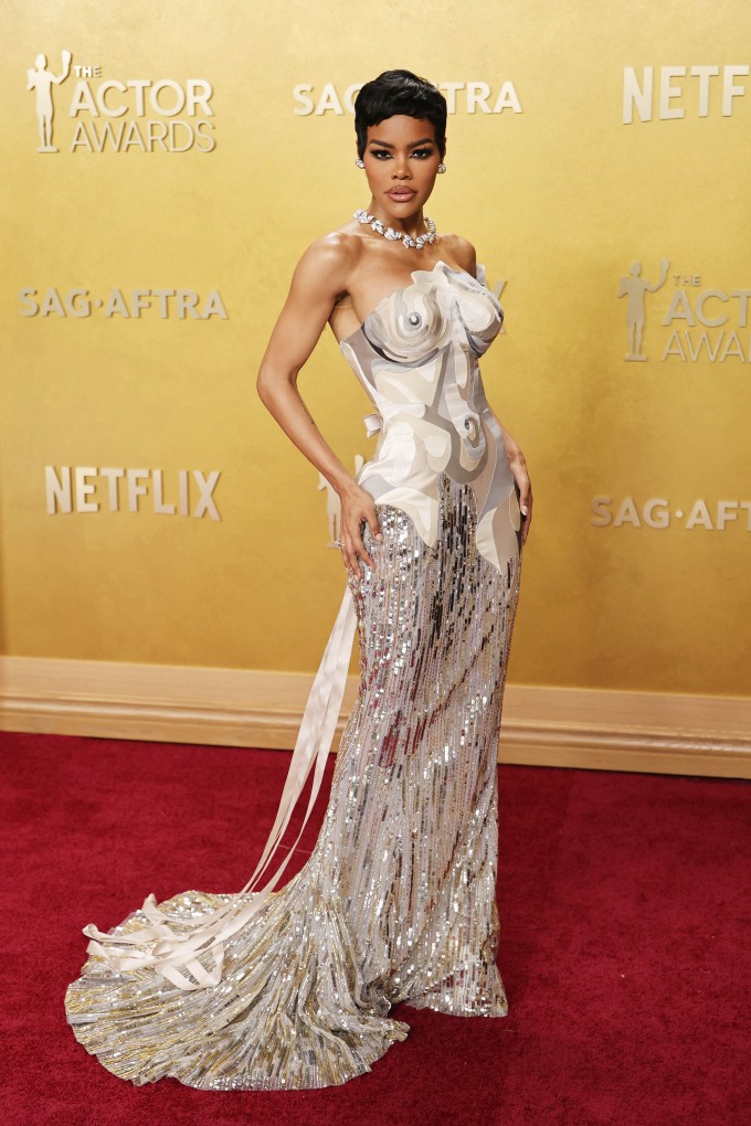 Teyana Taylor tham dự Actor Awards 2026 hôm 1/3. Ảnh: AFP