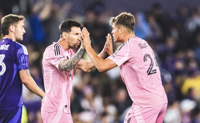 Lionel Messi ăn mừng sau khi ghi bàn trong trận Inter Miami thắng ngược Orlando City 4-2 tại vòng 2 MLS 2026. (Ảnh: Inter Miami)