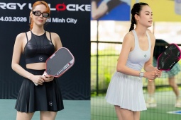 Ca sĩ Minh Hằng khoe dáng tại giải pickleball, á hậu Ánh Vương tiếc vì loại sớm