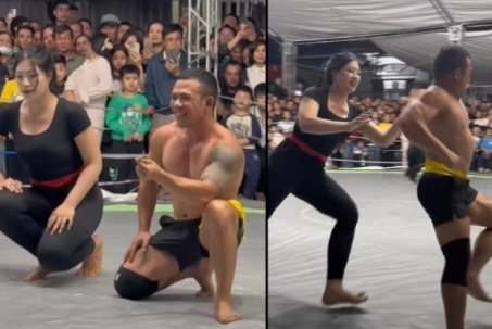 "Vua vật Đắk Lắk" đấu hot girl Anh Thơ, vừa vật vừa chạy vẫn nhận thất bại