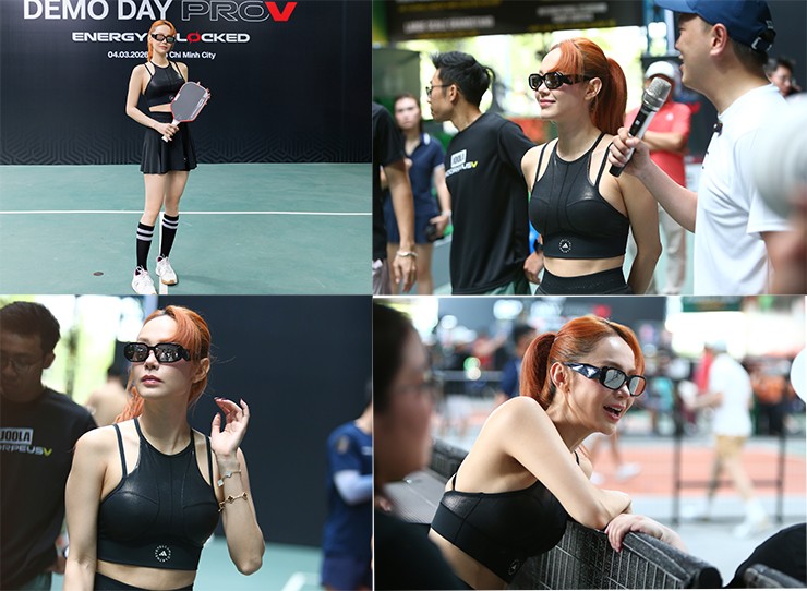 Ca sĩ Minh Hằng tại giải đấu đồng đội