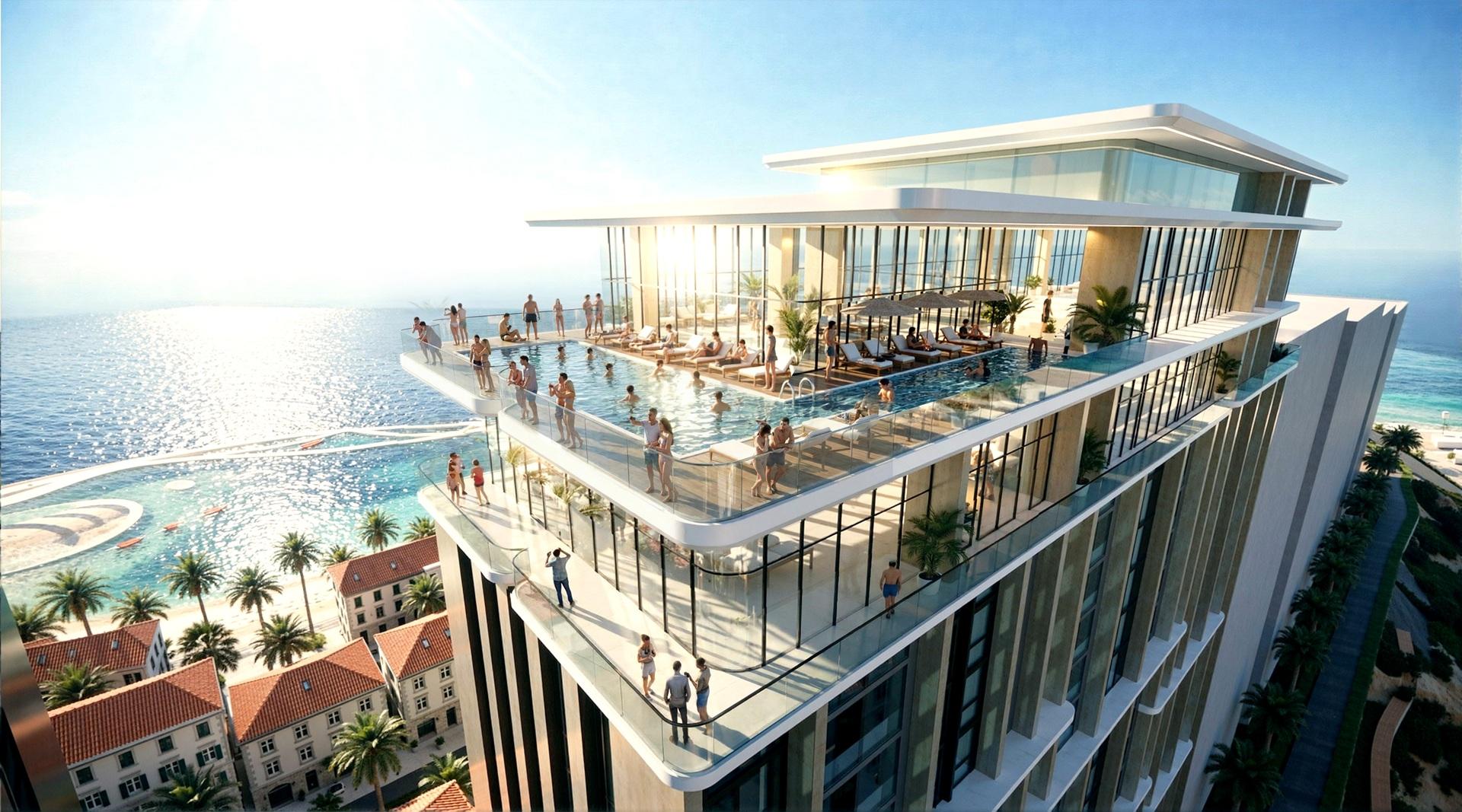 Các căn hộ The Sunset sở hữu tầm nhìn “triệu USD” hướng biển cùng hệ tiện ích đẳng cấp. Ảnh: Sun Group.