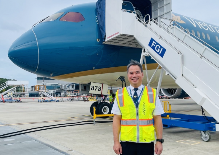Cơ trưởng Đặng Lương Mạnh Hà - Phó Đội trưởng Đội bay Boeing 787, Đoàn bay 919, Vietnam Airlines. Ảnh: NVCC.