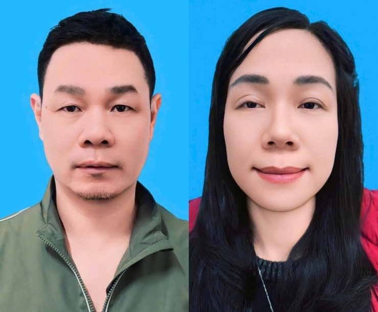 Các đối tượng: Lưu Phúc Bình và Dương Thị Lan Dung. Ảnh Công an cung cấp.