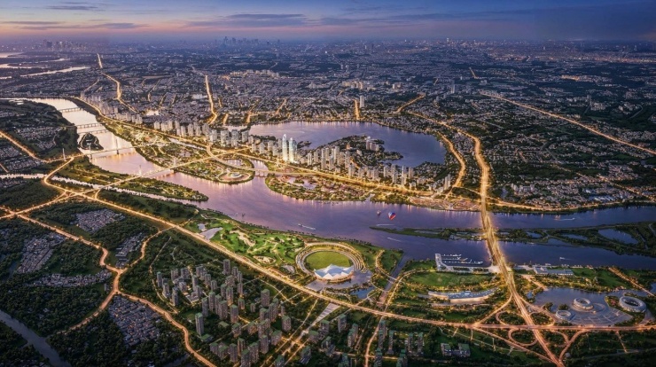 Phối cảnh trục đại lộ cảnh quan sông Hồng