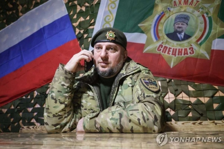 Trung tướng Apti Alaudinov - Lãnh đạo Lực lượng Đặc nhiệm Ahmat, Cộng hòa Chechnya, Nga. Ảnh Tass/Yonhap News