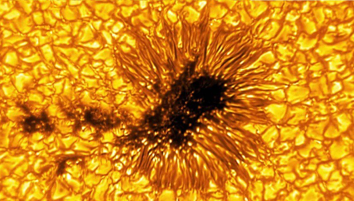 Cận cảnh một vết đen Mặt Trời - Ảnh: NASA