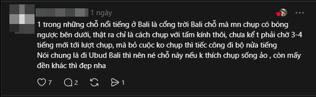 Một bạn chia sẻ kinh nghiệm chụp ảnh "cổng trời" Bali, Indonesia. Nguồn: @miki_miki_1808