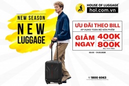 Bắt kịp nhịp sống sau Tết với nhiều ưu đãi vali, balo, túi xách tại House Of Luggage