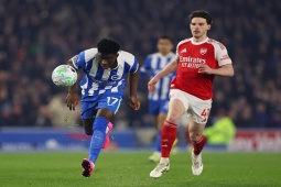 Video bóng đá Brighton - Arsenal: May mắn song hành, niềm vui nhân đôi (Ngoại hạng Anh)