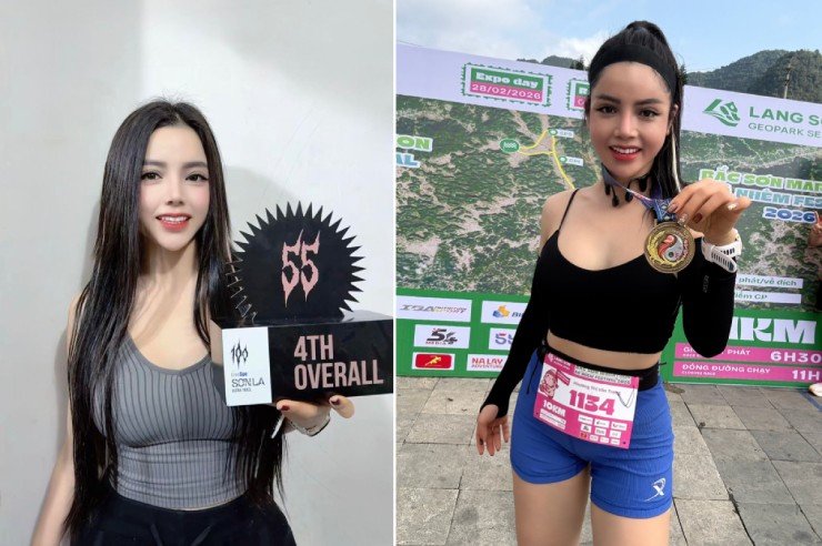 Trong năm vừa qua, Vân Trang tham dự 41 giải chạy, trong đó có 2 giải trail cự ly dài 55km và 8 giải 42km road còn lại các cự ly ngắn 21-10-5km. Ảnh nhân vật cung cấp (NVCC)