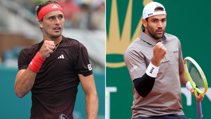 Zverev (bên trái) gặp Berrettini (bên phải) là cuộc đọ sức được chờ đợi tại vòng 2