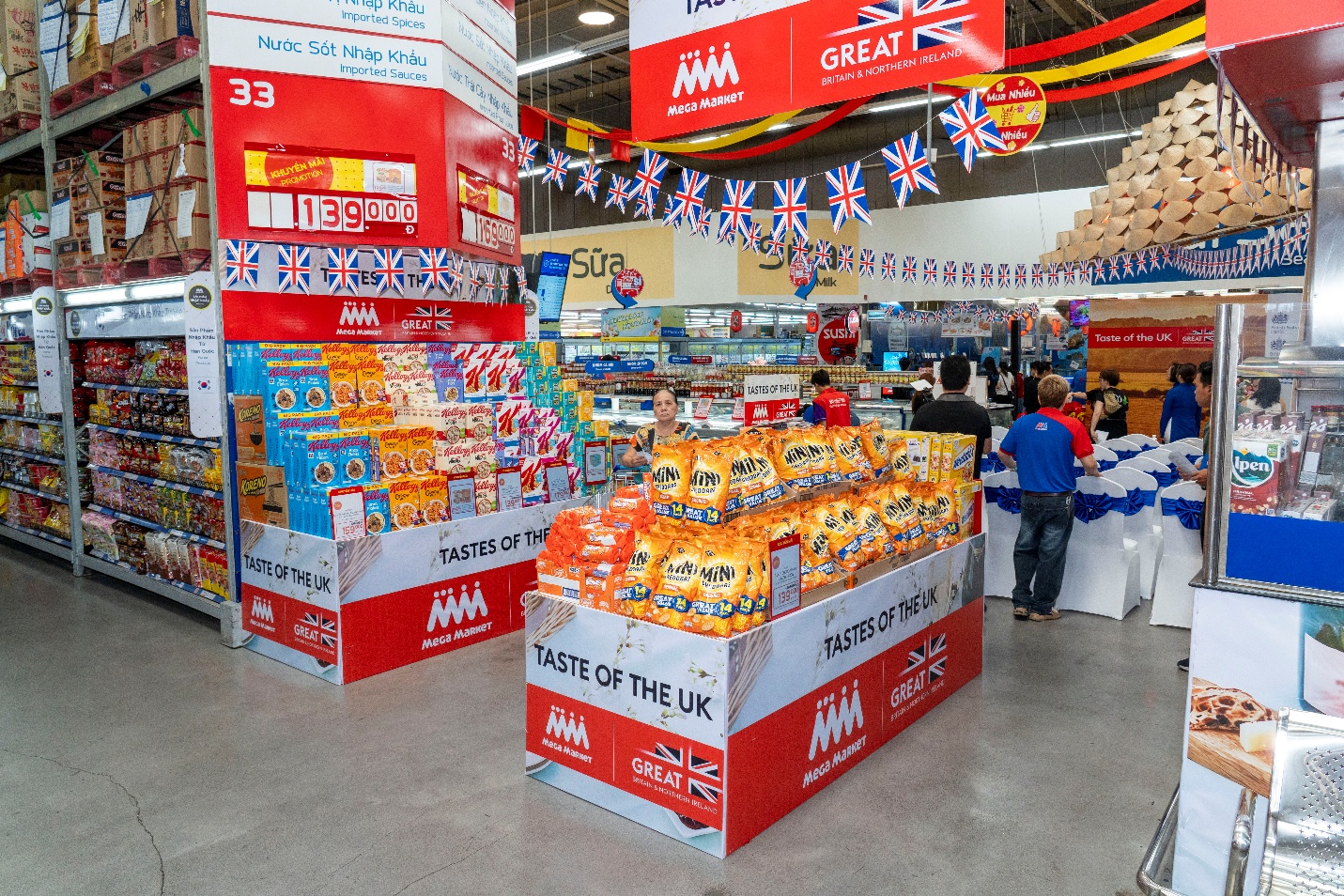 “Taste of the UK - Hương vị ẩm thực Anh” diễn ra trên hệ thống MM Mega Market Việt Nam toàn quốc, mang đến cơ hội khám phá ẩm thực Anh từ các thương hiệu uy tín.
