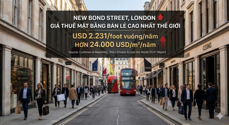 New Bond Street từ lâu đã được xem là một trong những tuyến phố mua sắm sang trọng nhất thế giới