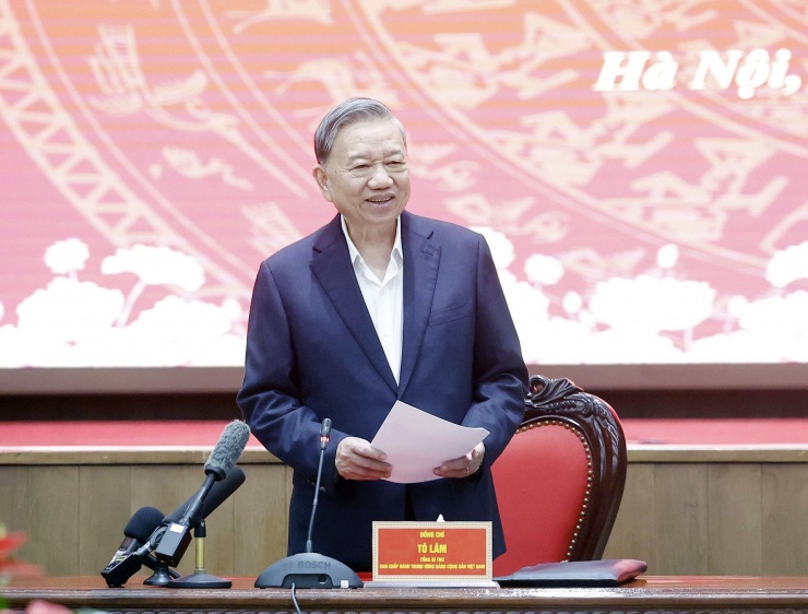 Tổng Bí thư Tô Lâm phát biểu. Ảnh: TTXVN