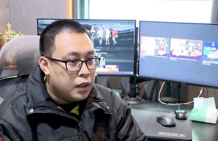 Bình luận viên “Anh Thỏ” của hệ thống Xôi Lạc TV. Ảnh: C.A.