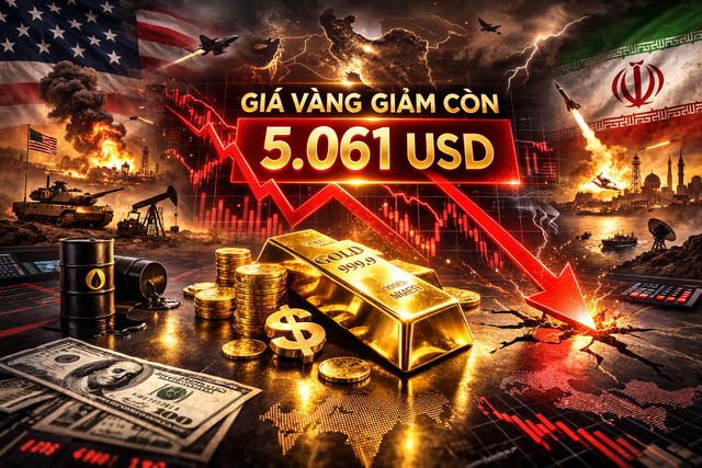 Giá vàng thế giới tiếp tục giảm.