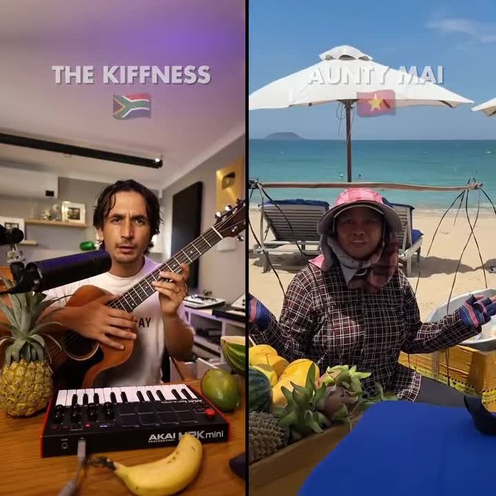 Tiếng rao của người phụ nữ được phối lại thành bài hát.