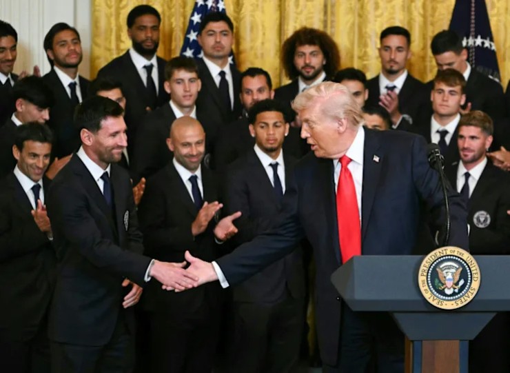 Messi diện kiến&nbsp;Tổng thống Donald Trump