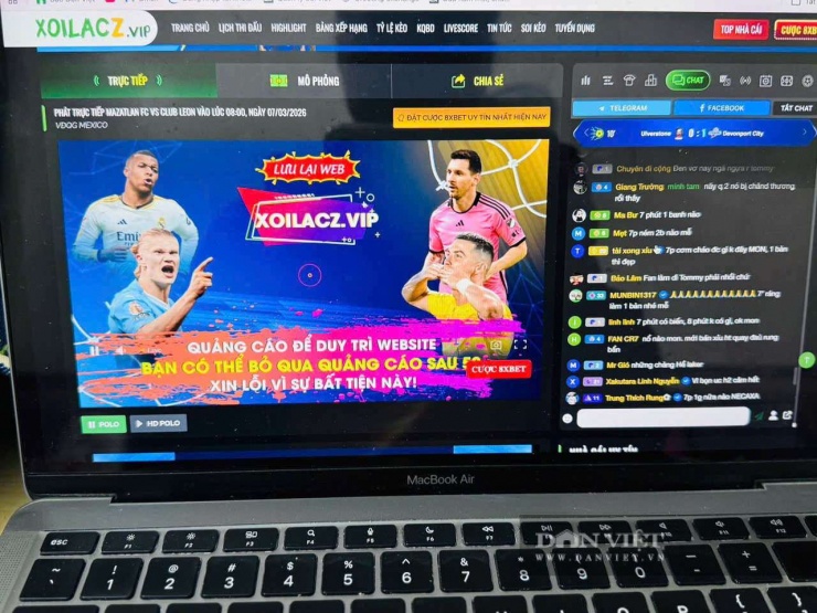 Xử lý triệt để một số trang web lậu như Xôi lạc TV rất nhức nhối. Ảnh chụp màn hình