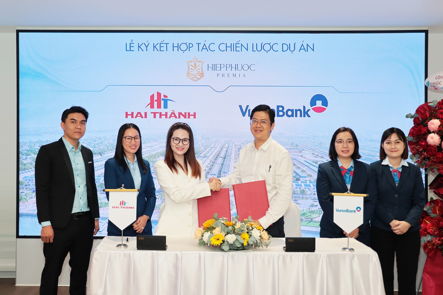 Hai Thành chính thức ký kết hợp tác chiến lược với đối tác trong lĩnh vực tài chính - Ngân hàng TMCP Công thương Việt Nam (VietinBank) - Chi nhánh 5. (Ảnh: Quốc Dũng)