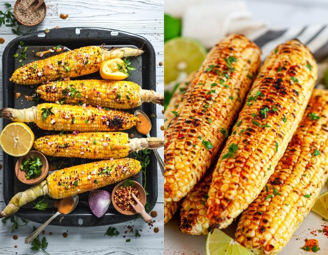 Ngô nướng cà ri giữ nguyên được hương vị ngọt ngào của bắp ngô nướng truyền thống, nhưng có sự mới mẻ hơn khi được tẩm ướp thêm chút gia vị.