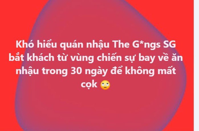 Chính sách của quán gây nhiều tranh cãi