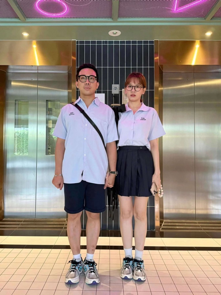 Trấn Thành coi vợ là "máy lọc không khí". Ảnh: FBNV