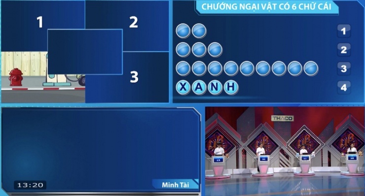 Minh Tài nhanh chóng giải mã ẩn số chướng ngại vật.