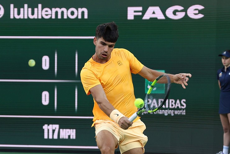 Video tennis Alcaraz - Dimitrov: Chóng vánh 66 phút, nối dài mạch thăng hoa (Indian Wells)