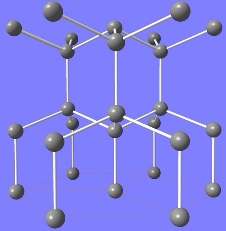 Cấu trúc của Lonsdaleite.