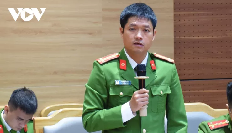 Trung tá Phạm Văn Hiểu (Phó Phòng Cảnh sát hình sự, Công an tỉnh Hưng Yên). (Ảnh: Trọng Phú)