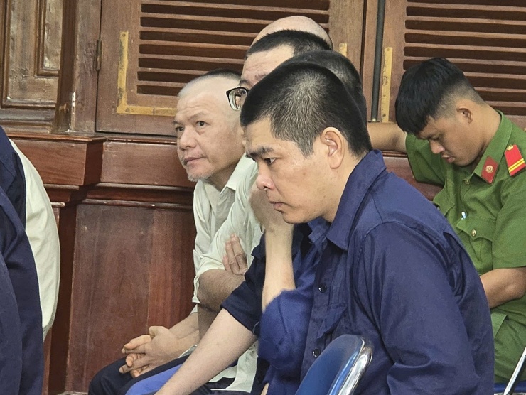 Các bị cáo tại phiên tòa.