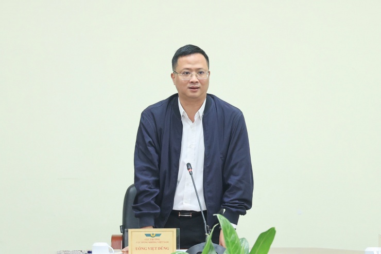 Cục trưởng Cục Hàng không Việt Nam Uông Việt Dũng kết luận cuộc họp. Ảnh: Cục Hàng không