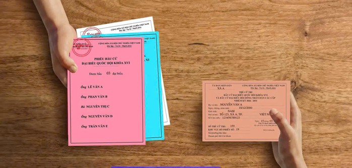Cử tri phải xuất trình Thẻ cử tri khi bầu cử