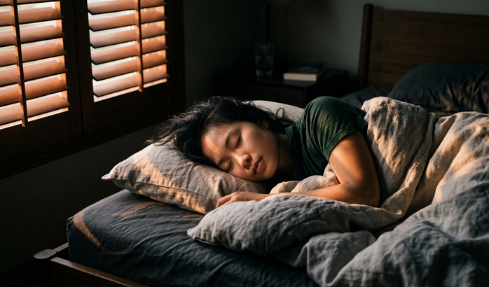 Ngủ nướng có lợi nếu như hàng ngày bạn thiếu ngủ vì công việc, học tập... - Minh họa AI: Thu Anh