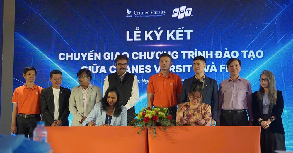 Lễ ký kết hợp tác chuyển giao chương trình đào tạo giữa Cranes Varsity và FPT