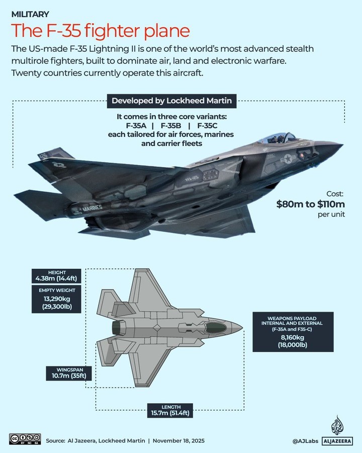 Chiến đấu cơ F-35. Ảnh Aljazeera