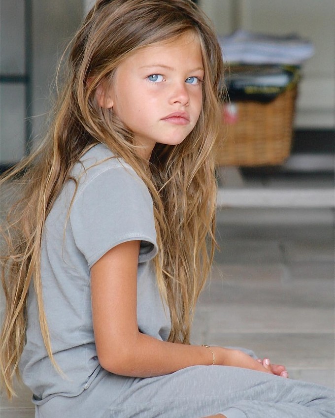 Vẻ trong trẻo của Blondeau ngày nhỏ. Ảnh: Instagram/ Thylane Blondeau