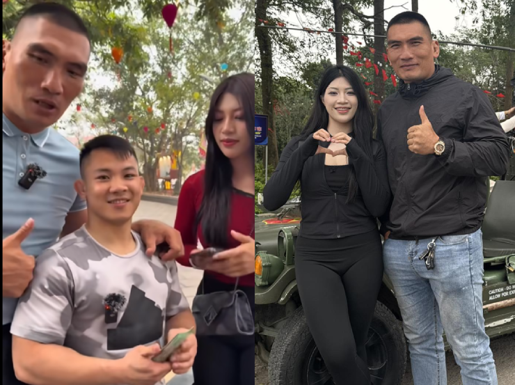 Theo Hiếu "Khổng lồ", hot girl vật Anh Thơ (giữa) kiếm được 17 triệu đồng chỉ sau 1 sự kiện vật hội làng